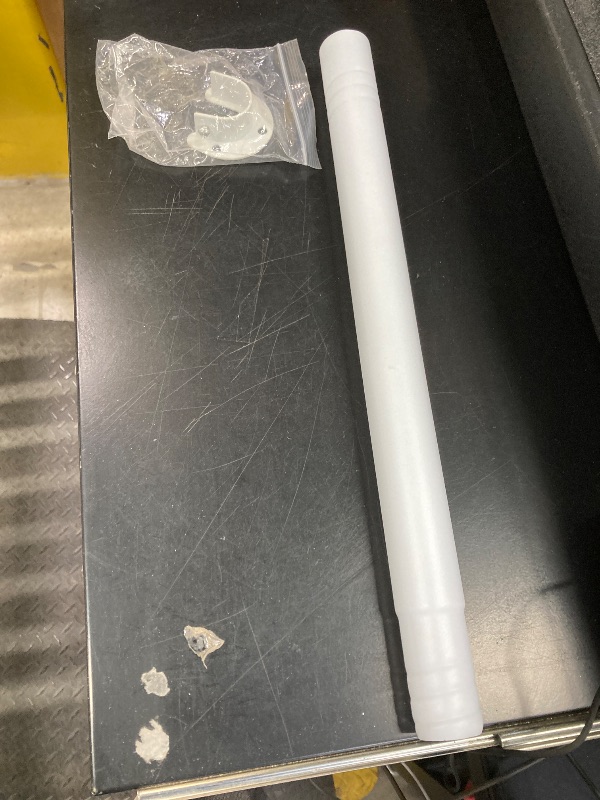 Photo 1 of ***MISSING ONE BRACKET*** Mavivegue Closet Rod, 17 to 43 Inch Adjustable Closet Rods for Hanging Clothes, White, Hanging Rod for Closet Wardrobes Laundry RV, Bathroom