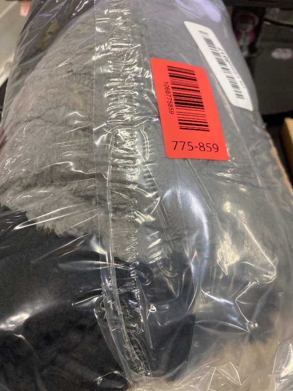 Photo 1 of 1 Pack 3 Calming Blankets Fluffy Premium Fleece Pet Blanket Soft Sherpa Throw for Dog Puppy Cat Beige/Black/Grey Small (23" x16'')