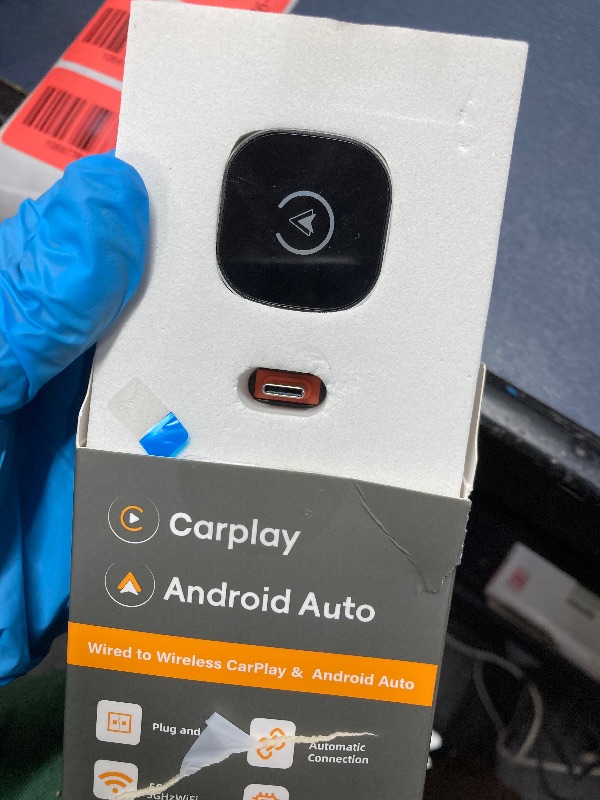 Photo 1 of ?2026 Upgarded? Wireless CarPlay Adapter for iPhone, Mini USB Design for Cars with Wired CarPlay, Fast Connection,5.8GHz WiFi,No Delay, Compatible with iOS 10+ & iPhone 6+, USB/Type C,Plug and Play