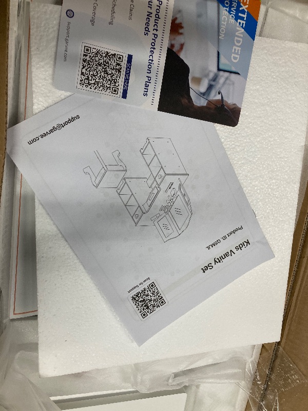 Photo 1 of ***image only reference**Zimtown Kids Vanity, Girls Pretend Play Makeup Table Set, Princess Toy Furniture, White