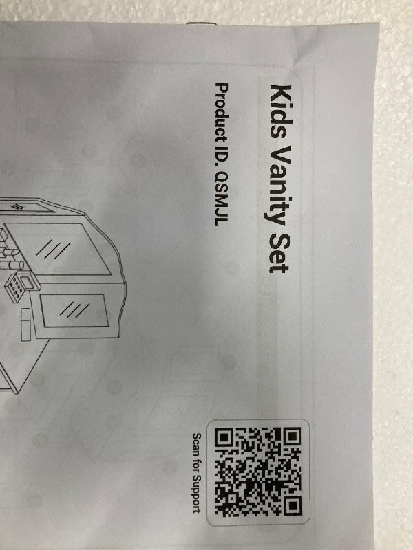 Photo 1 of ***image only reference**Zimtown Kids Vanity, Girls Pretend Play Makeup Table Set, Princess Toy Furniture, White