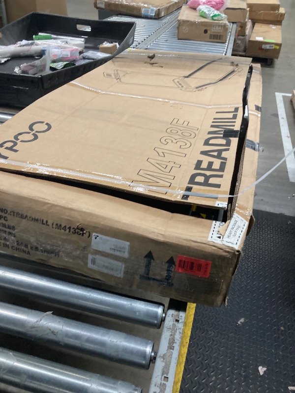 Photo 1 of ***MISSING  CORD * REMOTE CONTROL -SELLING AS IS *** YPOO Foldable Treadmill with Incline and Handle, Portable Walking Pad for Home/Office, 300 lb Capacity, Remote Control