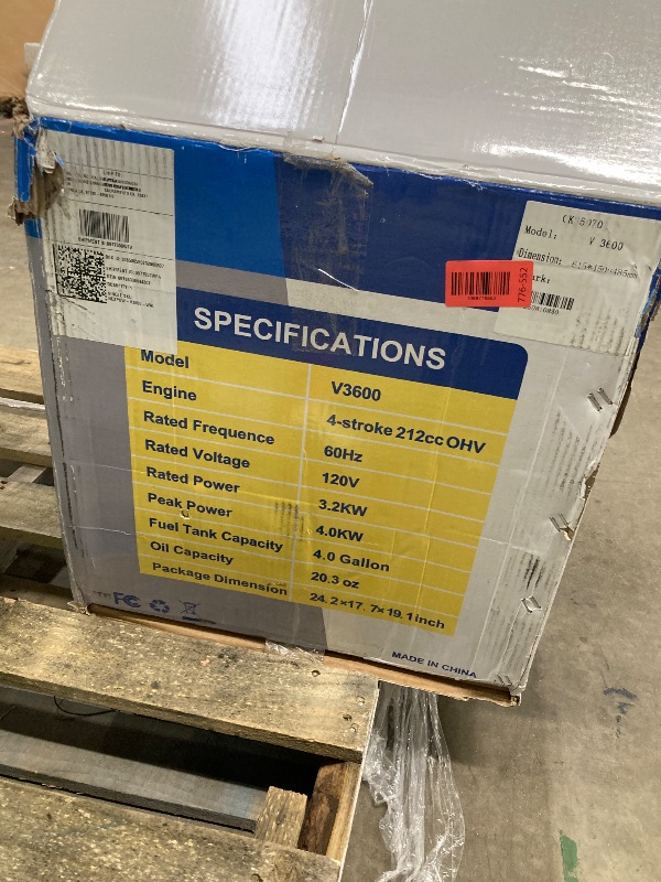 Photo 1 of *LEAKS*



NEXPOW 4000W Portable Generator, Gasoline Powered RV Ready Generator for Backup Home & Outdoor Camping, EPA Compliant, 9H Full Load Runtime, Open Frame