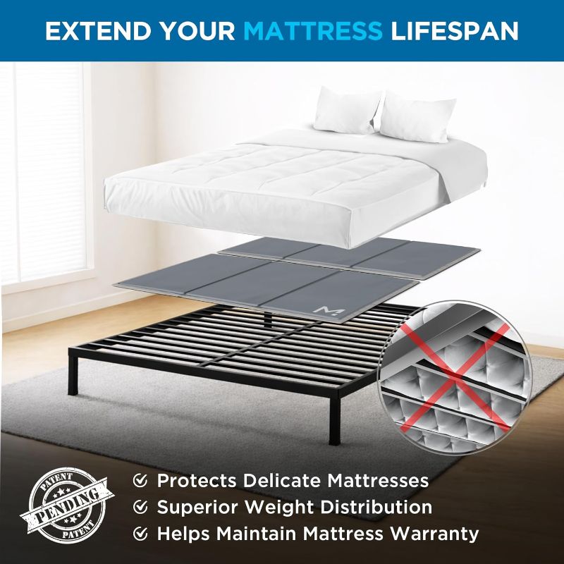 Photo 1 of ***THIN, COVERED, PRESSED BOARD***NO MATTRESS*NO BED FRAME*** Heavy Duty 10mm Bunkie Board Queen Size (60x80'') Patent Pending Low Profile Bed Board Design - Breathable, Noise Minimizing, Moisture Resistant Bunkieboards, Low Profile Bed Support***THIN, CO