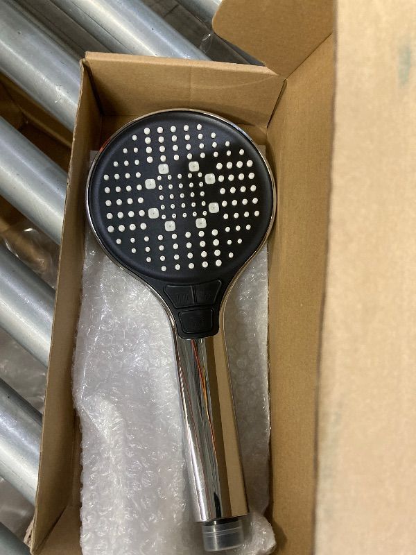 Photo 1 of ***MSSING HOSE-SELLING AS IS *** Filtered Shower Head with Handheld, High Pressure 6 Spray Mode Showerhead with Filters, Water Softener Filters Beads for Hard Water - Remove Chlorine - Reduces Dry Itchy Skin (Silver + Black)