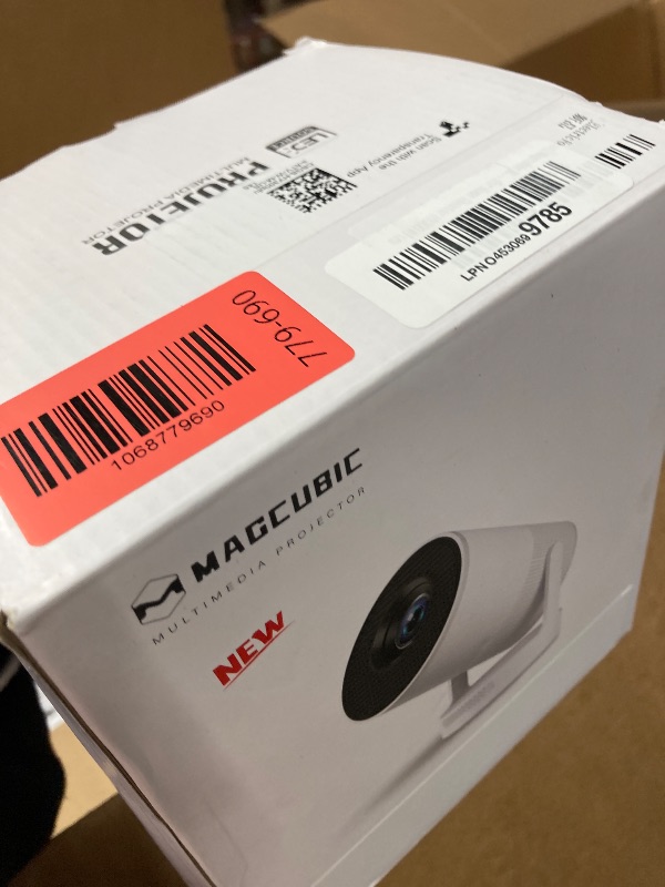 Photo 1 of ?Electric Focus?Magcubic Mini Projector 4K Support, Portable Projector with WiFi 6 and Bluetooth 5.4, Smart Proyector, 5W Soundbase Speaker, 180°Rotation for Home Theater