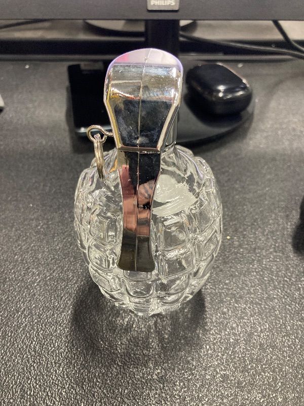 Photo 1 of ***BOTTLE IS CLEAR*COLOR IS FROM CONTENTS***Military Hand Grenade Whiskey Bottle, 300ml Whiskey Decanter Sets for Men, Collection Veteran Gifts***BOTTLE IS CLEAR*COLOR IS FROM CONTENTS***