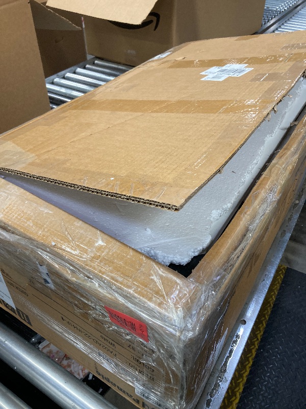 Photo 1 of ***MISSING PARTS -SELLING AS INCOMPLETE AS IS ***
Pamapic Glass Top Vanity Desk, 11 Drawers Makeup Vanity with Charging Station and Chair, Golden Handles Dressing Table, Makeup Table, White