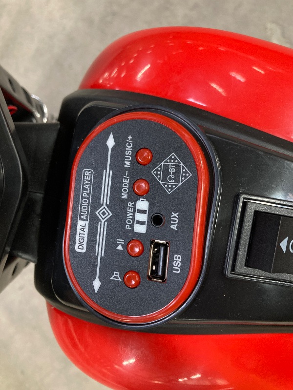 Photo 1 of ***MISSING CHARGER***Bruce&Shark Kids Electric Motorcycle Ride-on Toy with Headlights, 3 Wheels Dual Motor Car for Children Boys Girls Red***MISSING CHARGER***