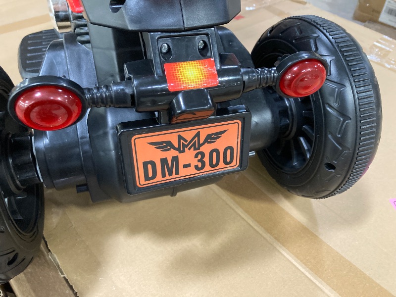 Photo 1 of ***MISSING CHARGER***Bruce&Shark Kids Electric Motorcycle Ride-on Toy with Headlights, 3 Wheels Dual Motor Car for Children Boys Girls Red***MISSING CHARGER***