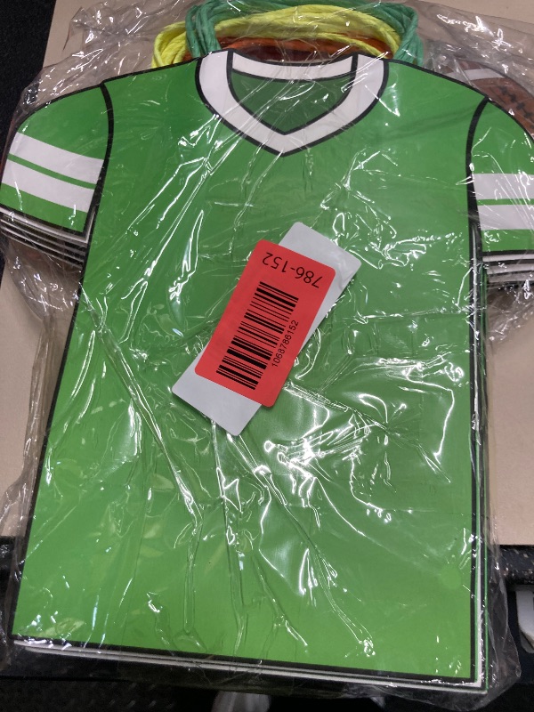 View 2 of 12 PCS Footballs Jersey Shaped Gifts Bags - DIY Custom Sports Party Favors with Tags & Twine, Soccer Themed Paper Goodie Bags with Handles for Footballs Birthday Party Supplies, Team Gifts