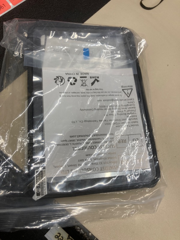 Photo 1 of All-New Kindle Fire 7 Tablet Case (12th Gen, 2022 Release) - DJ&RPPQ Lightweight Armor Series Full Body Rugged Hands-Free Viewing Stand with Screen Protector for Amazon Fire 7 Kids Tablet - Black