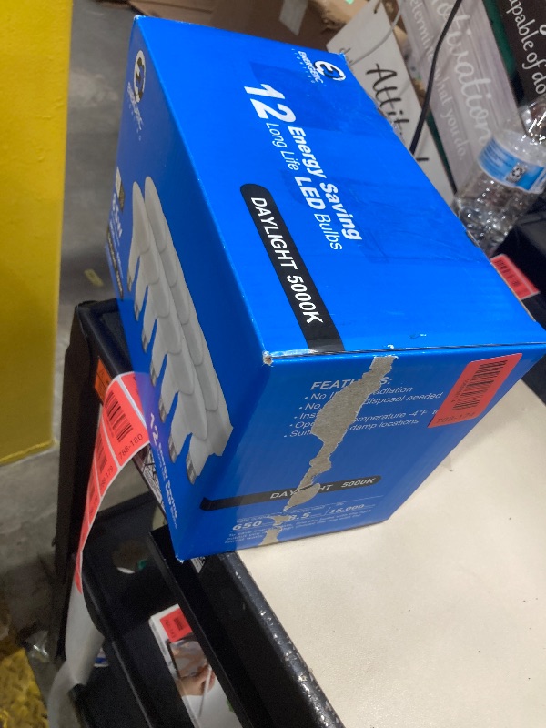 Photo 1 of 12 Pack BR30 LED Light Bulbs, Dimmable, CRI90, 8.5W=65W, 5000K Daylight, 650 LM, E26 Base, Indoor Flood Light for Cans