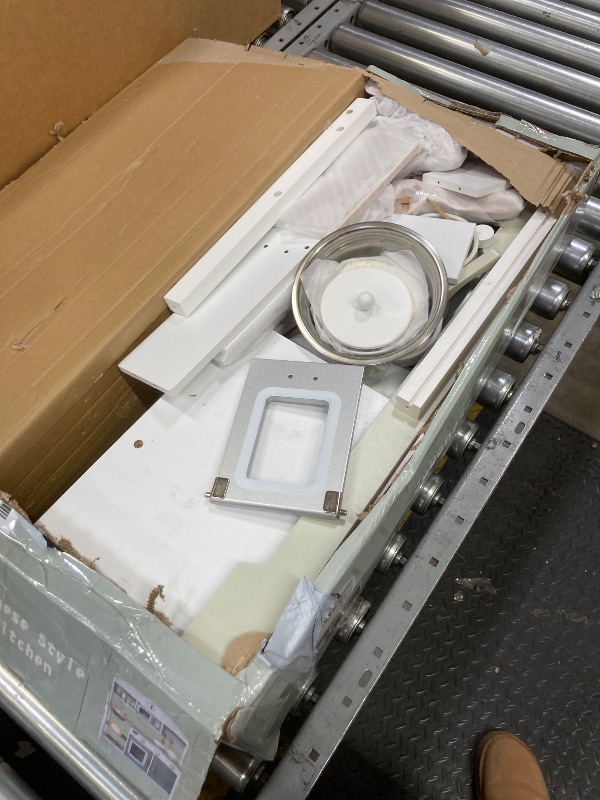 Photo 1 of **NO INSTRUCTIONS***Kids Play Kitchen Set Toy, Wooden Pretend Chef Cooking Play Set with Microwave, Pan, Sink, Cookware Accessories Kitchen Set for Toddlers, Boys, Girls, Gift for Ages 2+