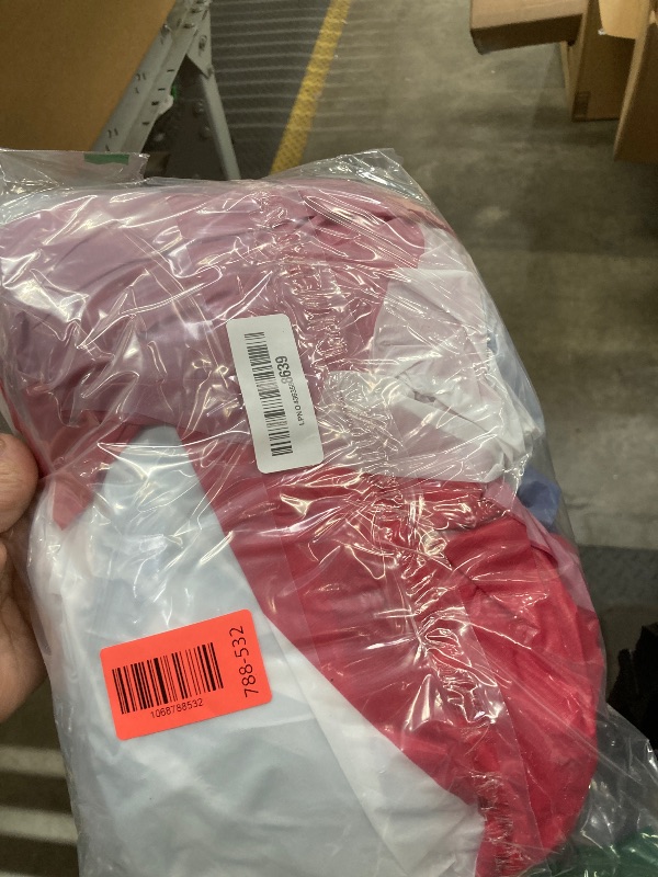 Photo 1 of 1 Pack 4th of July Plastic Table Skirts Decorations, Red White and Blue Patriotic Disposable Table Skirts, Fourth of July Table Party Decorations for Independence Memorial Veterans Day, 2.4 x 14 Ft