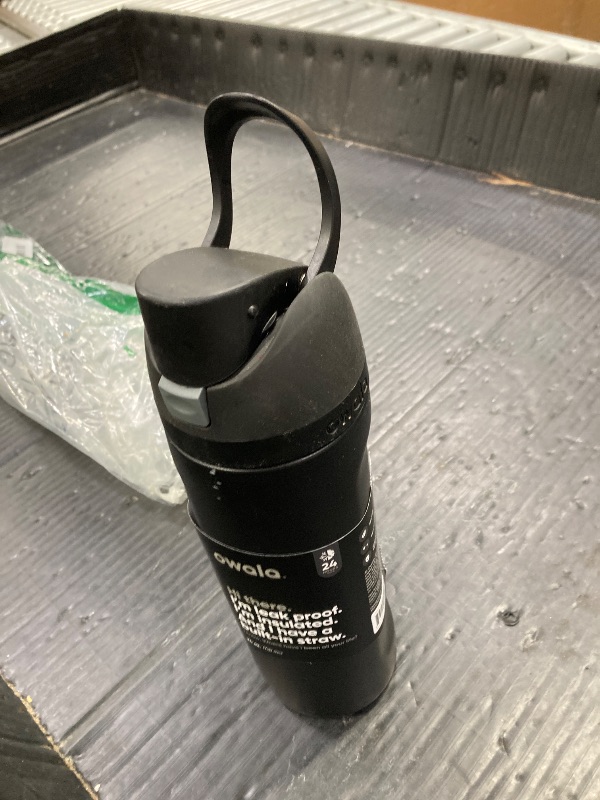 Photo 1 of ***MAJOR DENT AS PICTURED*MISSING STRAW***Owala FreeSip Insulated Stainless Steel Water Bottle with Straw, BPA-Free Sports Water Bottle, Great for Travel, 24 Oz, Very, Very Dark***MAJOR DENT AS PICTURED*MISSING STRAW***
