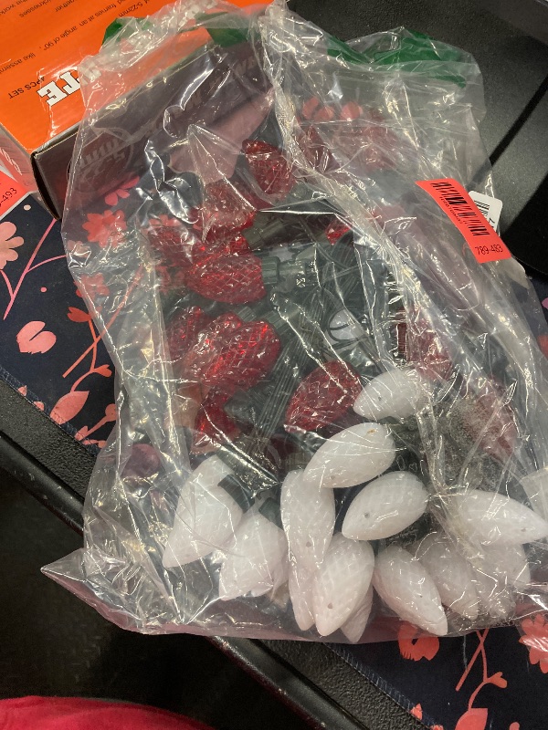 Photo 1 of  Connectable C9 Christmas Lights Outdoor Indoor, 66 FT 100 LED Christmas String Lights Plug in with 8 Modes & Timer, Waterproof Fairy Twinkle Light for Xmas Tree Yard Decorations (Red and White)