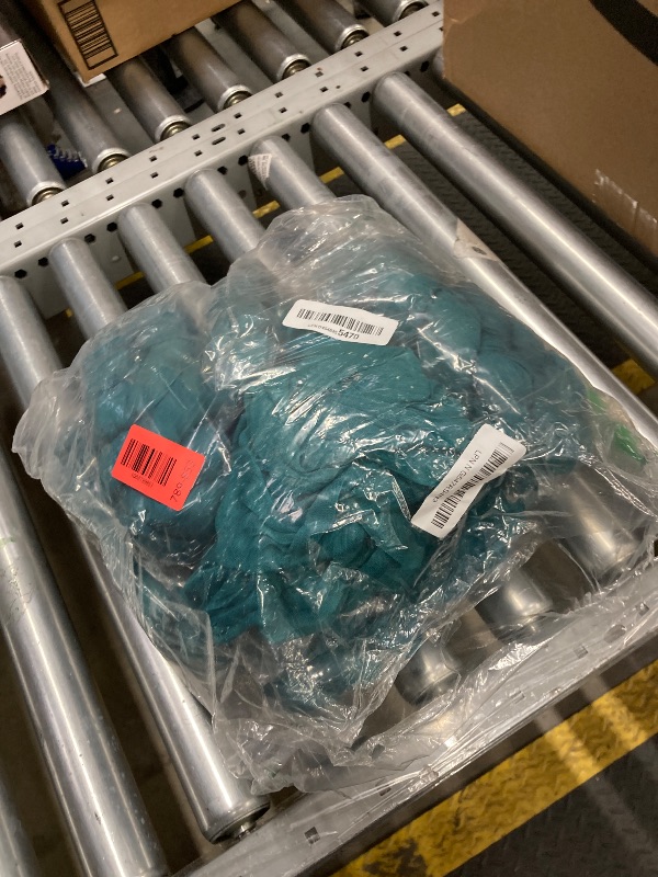 Photo 1 of 12 Pack 10Ft Cheesecloth Table Runner 35x120 Inch Boho Gauze Table Runner Rustic Cheese Cloth Long Romantic Table Runners for Wedding Bridal Shower Birthday Party Table Decor (Dark Teal)