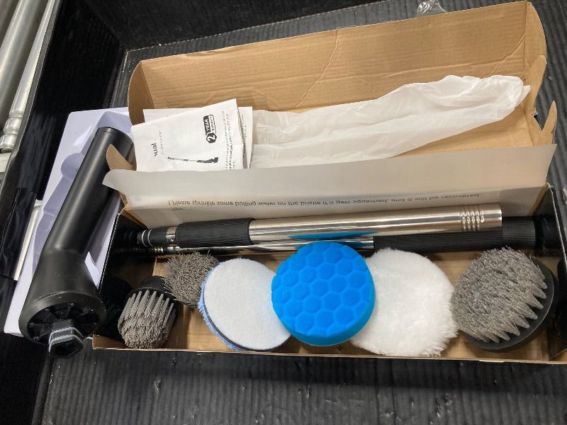 View 1 of ***NO CHARGING CORD***Topmako Electric Spin Scrubber, 2025 New Cordless Cleaning Brush for Home, IPX7 Waterproof Spin Scrubber with 7 Brush Heads, Adjustable Long Handle and 2 Rotating Speeds for Bathroom Tub Floor***NO CHARGING CORD***