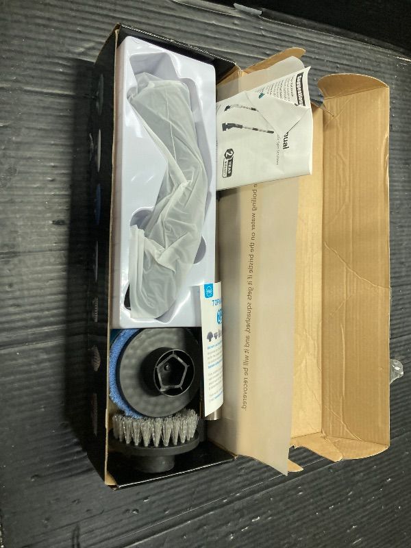 View 2 of ***NO CHARGING CORD***Topmako Electric Spin Scrubber, 2025 New Cordless Cleaning Brush for Home, IPX7 Waterproof Spin Scrubber with 7 Brush Heads, Adjustable Long Handle and 2 Rotating Speeds for Bathroom Tub Floor***NO CHARGING CORD***