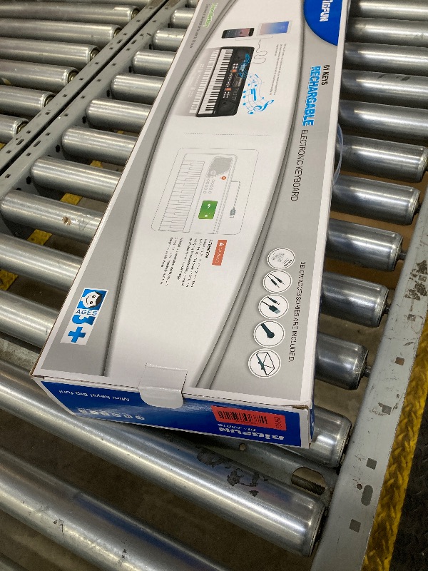 Photo 1 of ***DAMAGE -MISSING PART -SELLING AS IS ***61-Key Kids Piano Keyboard for Beginners - Rechargeable Electronic Music Toy Piano with  Microphone LED Display AUX in - Birthday for 3-9 Year Old Boys Girls (Black)