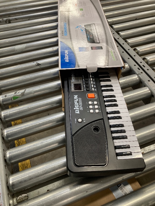 Photo 1 of ***DAMAGE -MISSING PART -SELLING AS IS ***61-Key Kids Piano Keyboard for Beginners - Rechargeable Electronic Music Toy Piano with  Microphone LED Display AUX in - Birthday for 3-9 Year Old Boys Girls (Black)