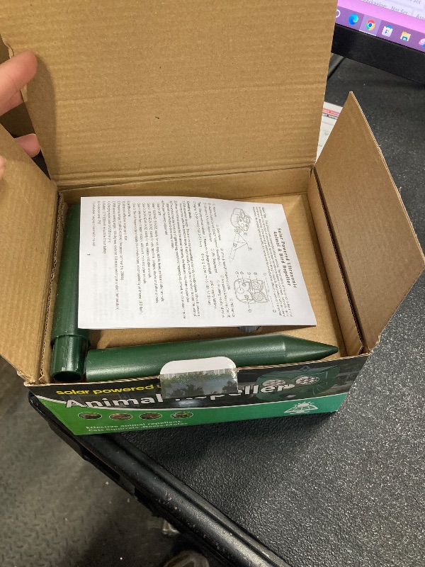 Photo 1 of [2025 Upgrade] Solar Animal Repellent Outdoor for Deer Squirrel Mole Rabbit Cat Skunk Bird Raccoon Dog, Waterproof Ultrasonic Pest Repeller with Motion Detector and LED for Yard Lawns Garden 1 Pack