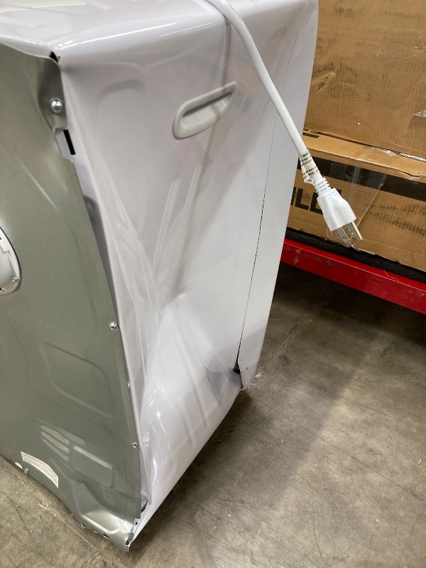 Photo 1 of **PARTS ONLY/MAJOR DAMAGE TO ONE SIDE/NO BOX****Euhomy Portable Dryer, 1400w, 2.65 Cu.Ft. Clothes Drying Machine with Exhaust Hose, Compact Dryer with Stainless Steel Drum, LCD Display, Suitable for Home, Apartment, RV