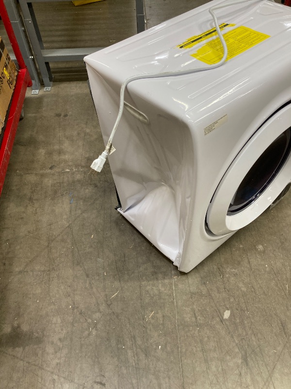 Photo 1 of **PARTS ONLY/MAJOR DAMAGE TO ONE SIDE/NO BOX****Euhomy Portable Dryer, 1400w, 2.65 Cu.Ft. Clothes Drying Machine with Exhaust Hose, Compact Dryer with Stainless Steel Drum, LCD Display, Suitable for Home, Apartment, RV
