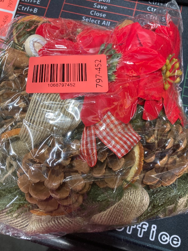 View 2 of 12 Pcs Christmas Dried Orange Slice Ornaments Christmas Tree Decorations Natural Pine Cones Vintage Cinnamon Stick Dried Orange Slice Rustic Ornaments for Xmas Tree DIY Farmhouse Home Wedding Decor