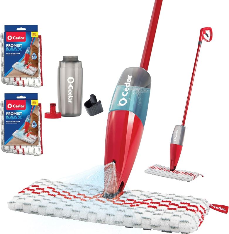 Photo 1 of  Cedar ProMist MAX Spray Mop, PMM with 2 Extra Refills, Red