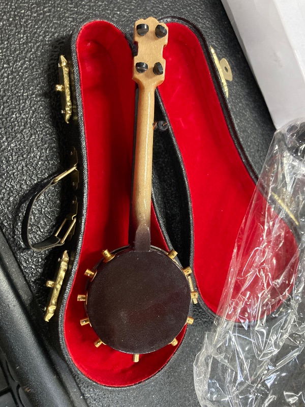 Photo 1 of ***6" ***NO STAND*** Toys Banjo, Exquisite Workmanship Beautiful Miniature Banjo Model with Bracket Box for Gifts***6" ***NO STAND***
