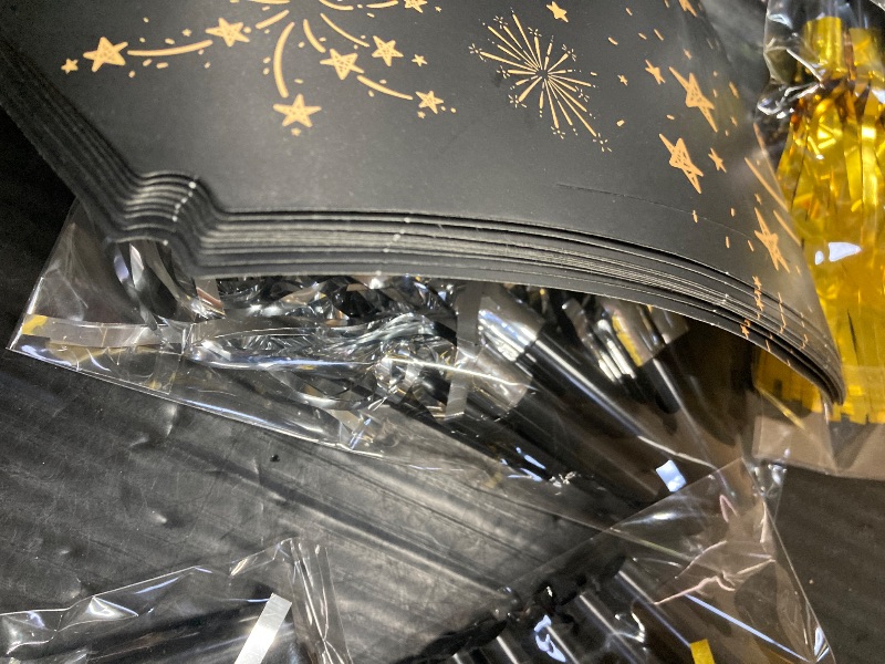 Photo 1 of ***POSSIBLE MISSING PIECES***BeapTcely New Years Eve Party Supplies for Guests Includes Top Hats headbands Tiaras Conical Hats Bead Necklaces Squawkers***POSSIBLE MISSING PIECES***