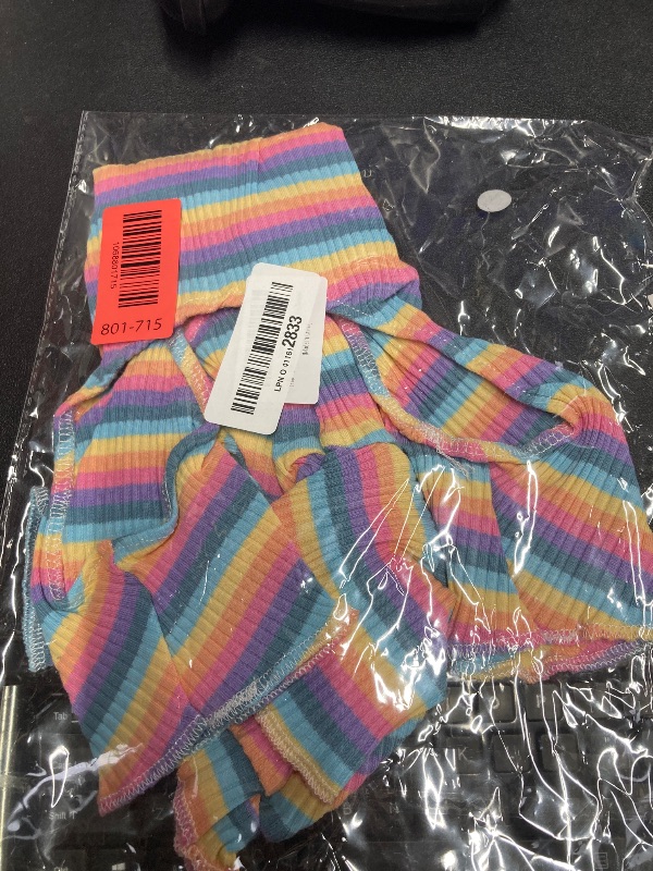 Photo 1 of 100% Cotton Rib Dog Pajamas Onesies, Colorful Striped Design, Breathable & Stretchy Four-Legged Pet Apparel for Small Medium & Large Dogs Like Teacup Chihuahua Yorkie Bulldog Pug (Purple, Medium)