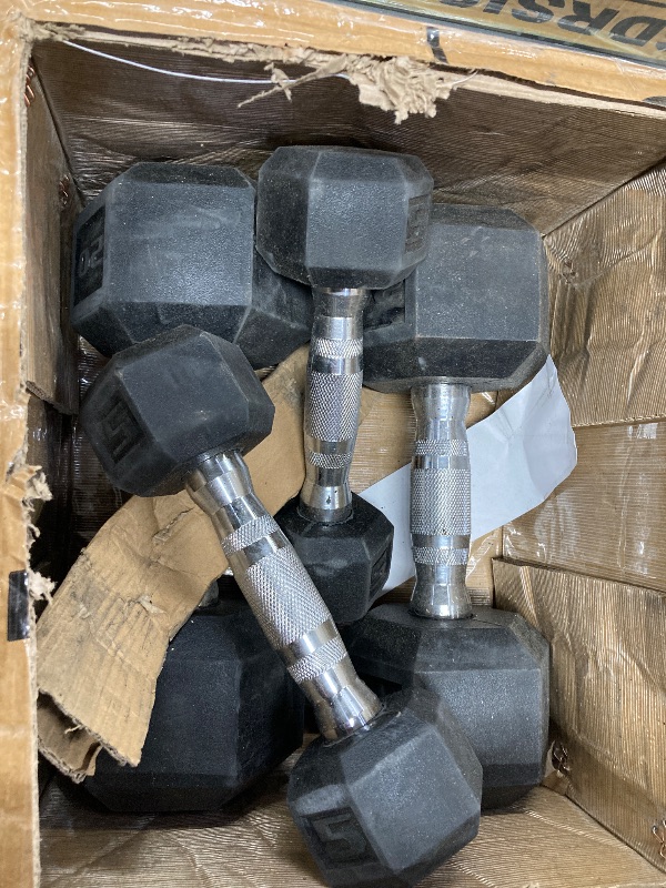 Photo 1 of ****DIRTY****CAP Barbell 50lb Coated Hex Dumbbells, 5x2 20x2