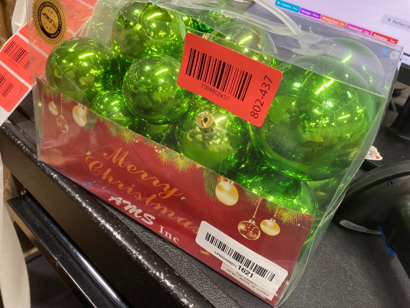 Photo 1 of **MISSING SOME**AMS 40ct Christmas Ball Plated Ornaments Tree Collection for Holiday Wedding Party Decoration(40ct Brilliance, Green)