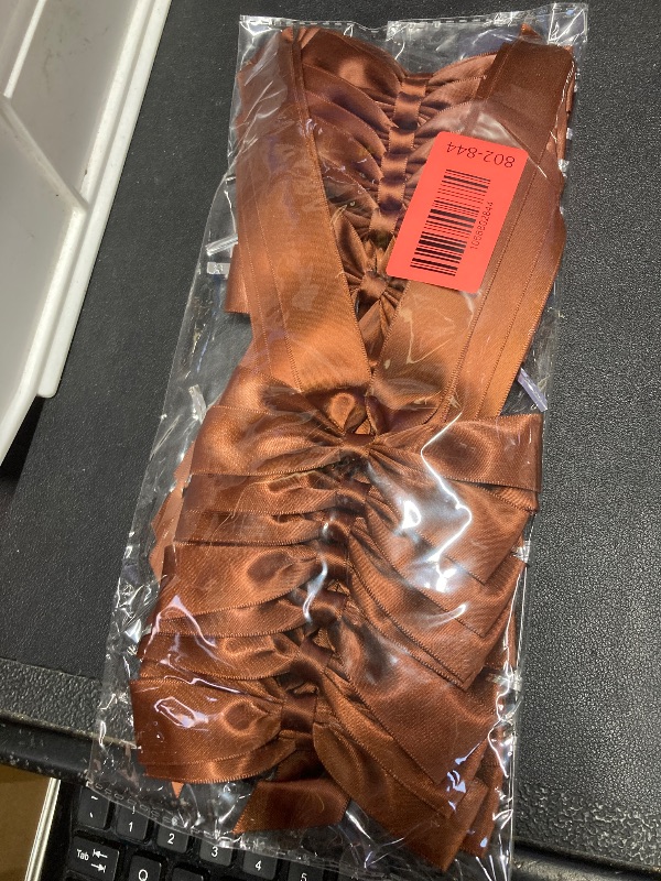 Photo 1 of 12 pcs satin bow brown 