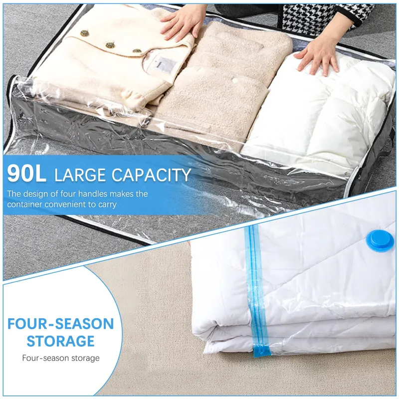 Photo 1 of ***Parts only****
Livhil Pack Under Bed Storage Containers Under Bed Shoe Storage with 5Pcs Vacuum Storage Bags, Includes Hand Pump
