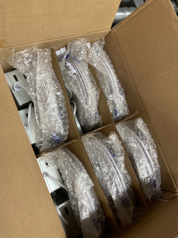 Photo 1 of ****Factory seal****
***Open to show***
VOLISUN  Pack 6 inch Recessed Lighting, 5CCT LED Recessed Light with Junction Box, 2700K-5000K Selectable, 13W Eqv 120W, 1080LM Dimmable Canless Wafer Downlight, LED Ceiling Light ETL Certificated