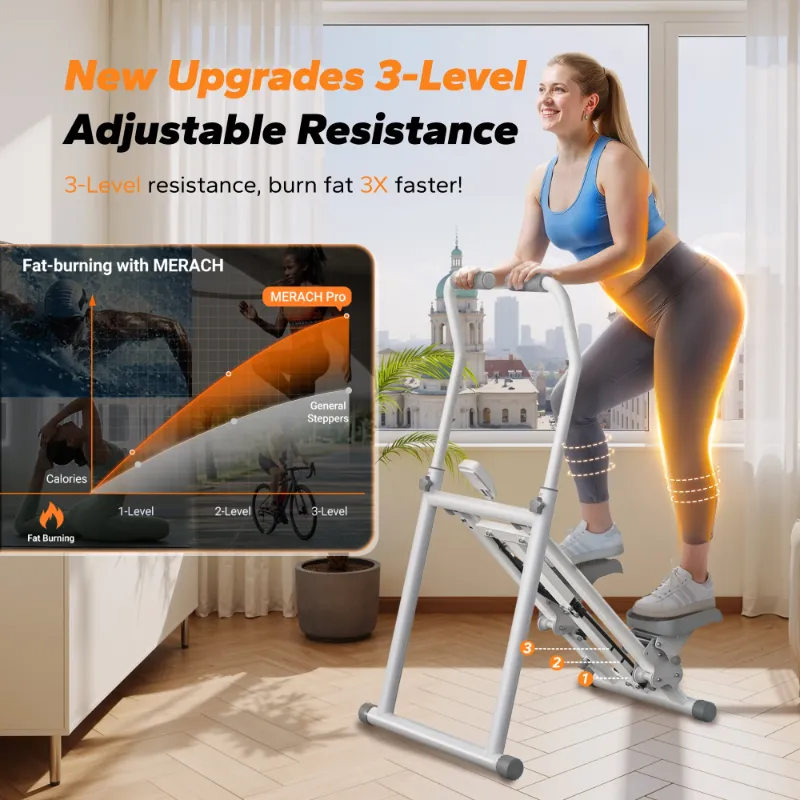 Photo 1 of ***Parts only****
MERACH Stair Stepper Exercise Machine, 3 Resistance Levels Compact Home Workout Step Machine with Adjustable Handlebar
