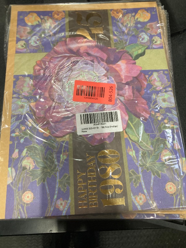 Photo 1 of ***** PACK OF 2******* 2025 45th Birthday Greeting Card, 45 Years Old Birthday Gift Card, Memory Back In 1980, Rose (Envelope)
