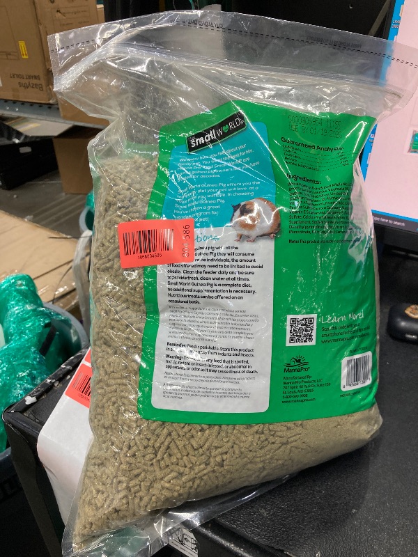 Photo 1 of ***** EXP 01/19/2025******Small World Guinea Pig Feed, Guinea Pig Food, Small Pet Supplies, Pet Diet, High Fiber, Pet Feed, Complete Nutrition, Vitamin C for Essential Nutrition, 9 lb Bag