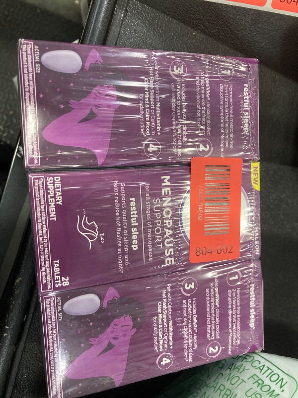 Photo 1 of ********* PACK OF 3********** Centrum Restful Sleep Menopause Support Tablets, Supplement with Clinically Studied DailyZz and geniVida, 28 Count