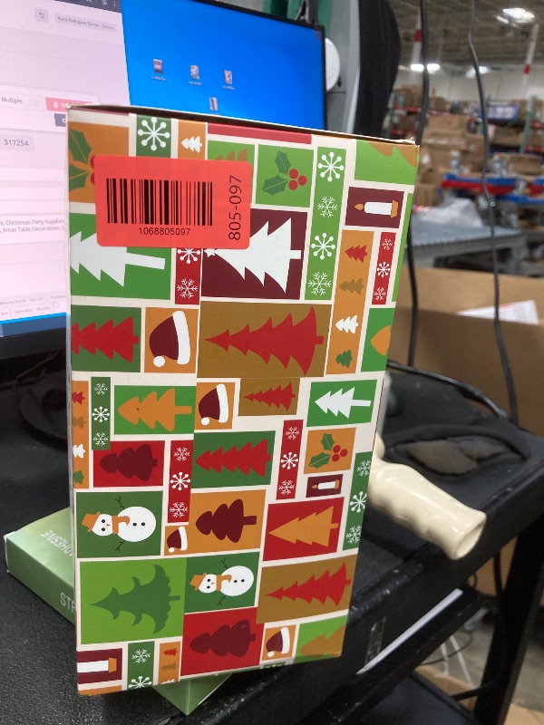 Photo 1 of 12 Pack Christmas No-Snap Party Table Favors, Christmas Party Supplies with Party Hat Joke & Little Surprise Toys Inside for Kids & Adults, Xmas Table Decorations Seasonal Holiday Dinner Table Gifts