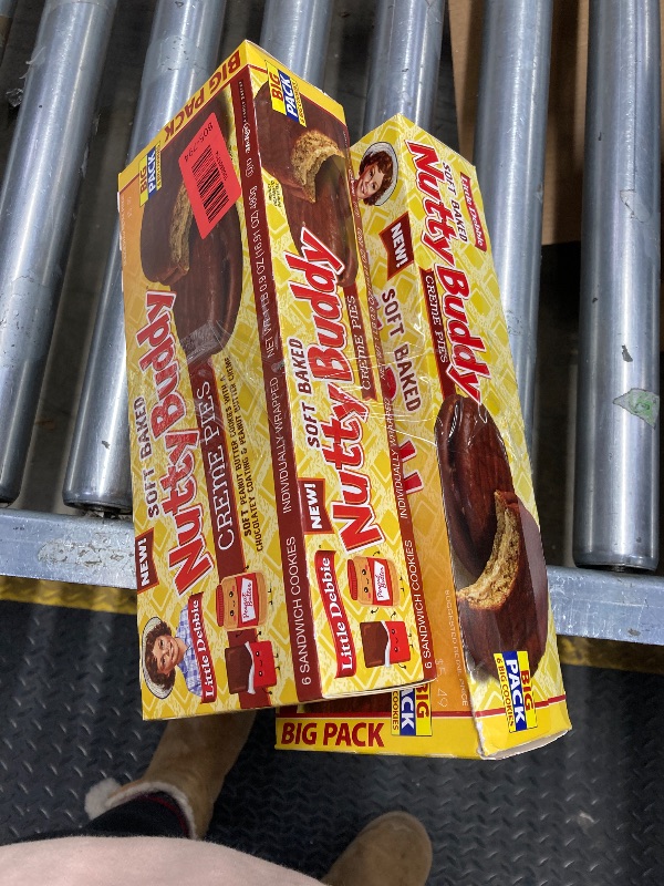 Photo 1 of ******* PACK OF 2****** Little Debbie Nutty Buddy Creme Pie Big Pack, 16.9 oz Box