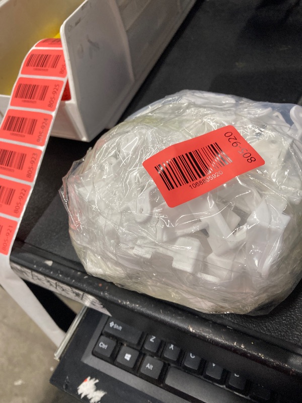 Photo 1 of  PCS Mount for Govee Outdoor LED Lights (Non-Pro Version H705), LED Light Mounting Bracket Clips with 100 Screws, Plastic Square Light Brackets for Permanent Outdoor Installation (White)