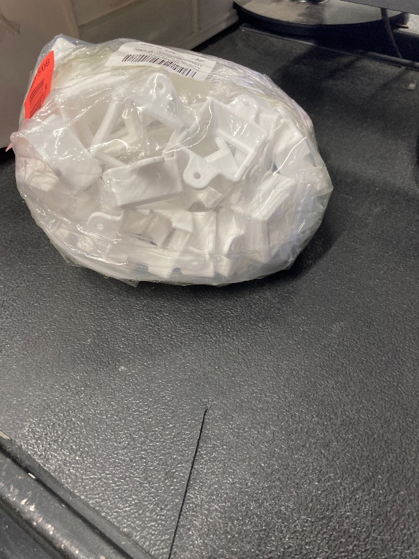 Photo 1 of  PCS Mount for Govee Outdoor LED Lights (Non-Pro Version H705), LED Light Mounting Bracket Clips with 100 Screws, Plastic Square Light Brackets for Permanent Outdoor Installation (White)