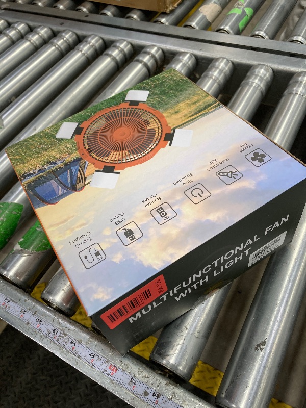 Photo 1 of AGPTEK Portable Outdoor Fan - 8000mAh Rechargeable Battery with LED Light Lantern & Hook, Ideal for Picnics, BBQ, Fishing, Travel & Camping