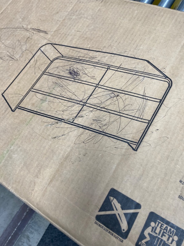 Photo 1 of ***BOX #2 -MISSING BOX#1 -SELLING AS IS INCOMPLETE, PARTS ONLY*** Better Homes & Gardens 6 Drawer Dresser, Black  ***BOX RIPPED/TORN***