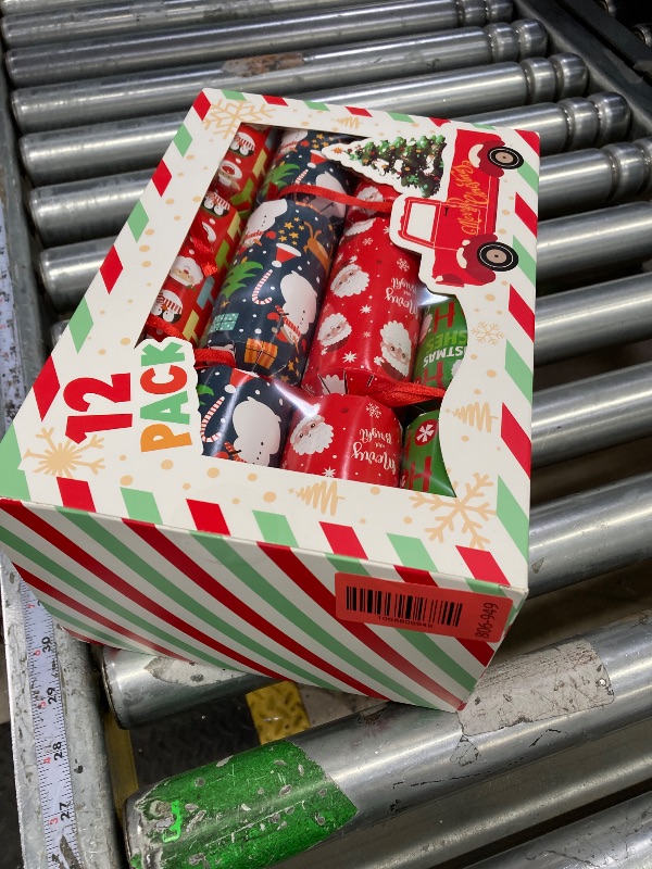View 2 of 12 Pack Christmas No-Snap Party Table Favors, Christmas Themed Holiday Supplies with Party Hat, Joke & Little Gift Inside for Kids and Adults, Xmas Gift, Holiday Party Supplies for Dinner Tables